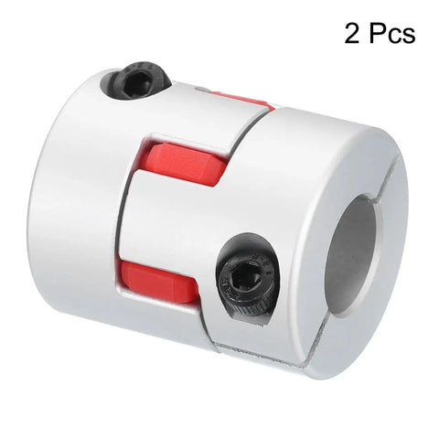 Beefy 2 Pack D30 L35 10mm To 14mm Flexible Plum Shaft Coupling Aluminum Motor Connector For 3D Printer CNC Machine And Servo Stepper Motors Silver Tone And Red