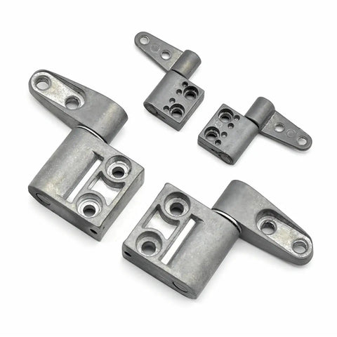 Stop at Will constant torque hinge set, gray metal, five pieces