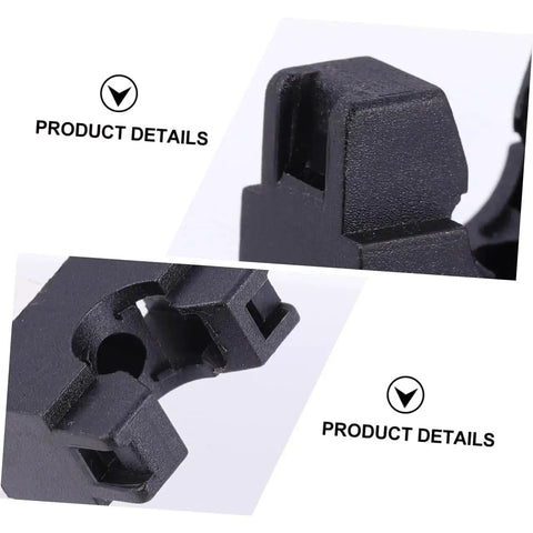 Close-up of components from Deep Cradle Hose Holder Kit for Aquarium Tubing, showcasing the beefed up construction of 10 piece pipe brackets.