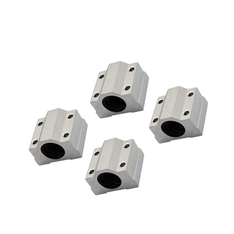 Four pieces of Two Pack Linear Motion Bearing Slides SCS8UU SCS10UU SCS12UU SCS16UU 8 To 16mm Length for CNC and 3D printer precision