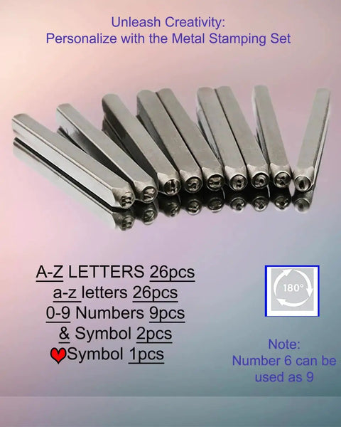 Pro Grade Metal Stamping Kit With Letter And Number Punches For Leather Jewelry Paper Brass And Wood DIY Crafting, stamp set