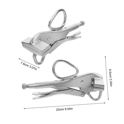 Tough As Nails Heavy Duty Auto Body Frame Clamp With Extra Wide Duckbill Jaw Adjustable Locking Sheet Metal Pliers, dimensions shown