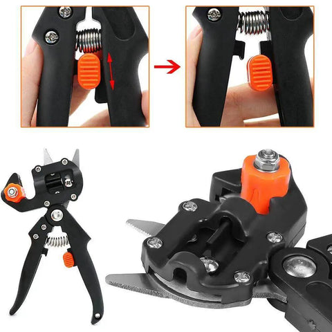 Garden Grafting Tool Kit 2 In 1 Pruning And Grafting Set With Replacement Blades Grafting Knife Tapes Rubber Bands Labels