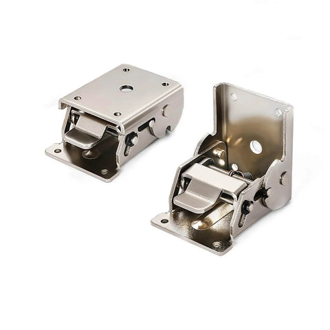 Adjustable Folding Table Hinges With 0 To 90 Degree Locking For Flexible Positioning, Zinc Alloy Support Brackets With Lock Button