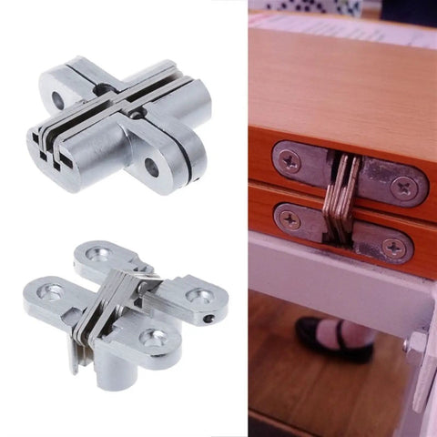 Invisible Hinge For Gate Door And Cabinet Furniture Hidden Concealed 180 Degree Opening Folding Hinge Set Durable Alloy