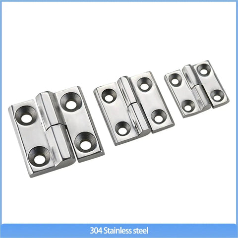 Removable Heavy Duty 304 Stainless Steel Hinge For Industrial Machinery And Equipment Built To Withstand Heavy Loads Tough As Nails Corrosion Resistant Thickened Surface For Load Capacity Easy Install And Durable Metal Hardware For Commercial Use, three sizes shown