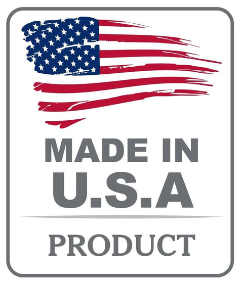 Made in USA label with American flag, indicating product origin