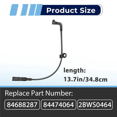2-pack rear brake pad wear sensor with 13.7in cable and clip for Silverado/Sierra/Escalade/Tahoe/Suburban/Yukon