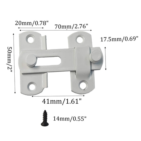 4 Pack 70mm 2.75 Inch Barn Door Latches With 180 Degree Flip Lock for Sliding Doors Privacy Locks for Bathroom Cabinets
