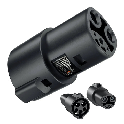 J1772 To Tesla Charger Adapter For Model 3 Y X S Cybertruck, SAE J1772 To NACS EV Adapter, 80 Amp 250V, showing connection ports.
