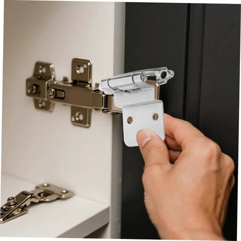 Heavy Duty Recessed Cabinet Hinges With Self Closing Design For Kitchen And Bathroom, 8 Pack, High Load Capacity, Easy Install Mucklily