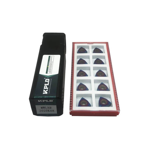 Right Cutting Three Quarters Inch CNC Lathe Carbide Excircle Indexable Turning Tool Holder Set with 10 WNMG Inserts for Hard Steel