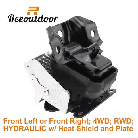Beefed Up Engine Mount With Heat Shield For 2007 2013 Chevy Tahoe Suburban Avalanche Silverado Sierra Yukon Escalade 5.3L 6.0L 6.2L Built To Last With Rugged Rubber Vibration Absorption 1 Piece A5365HY shown with heat shield and mount plate