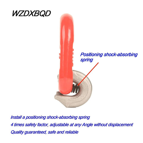 2 Ton Heavy Duty Welded Lifting Ring D Ring Lifting Attachment G80 Alloy Steel Forged Ring with Limit Shock Absorber Spring
