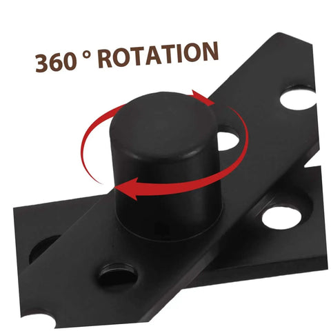 No Nonsense 360 Degree Hidden Door Hinge Heavy Duty Stainless Steel Invisible Pivot with 360° rotation feature in black