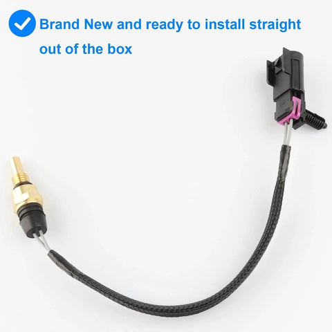 Premium Engine Coolant Temperature Sensor Replacement 2134233 with connector fits 2004-2012 GM vehicles, used for engine temperature control.