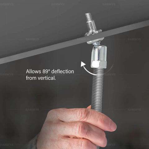 Three Eighths Inch Screw Swivel Expandable Thread Rod Anchor For Pipe Hangers Install Vertical Up To 45 Degrees Electro Zinc Finish