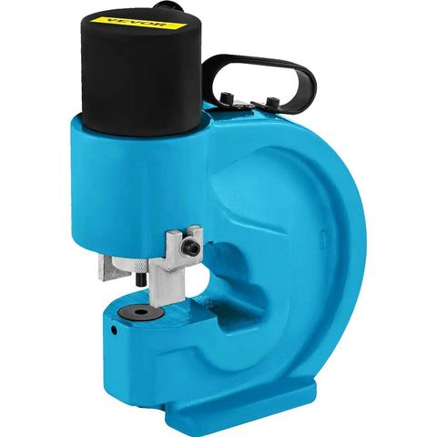 35 Ton Hydraulic Hole Punch Tool For Iron Copper Aluminum And Stainless Steel Sheets With 109mm Throat in blue casing