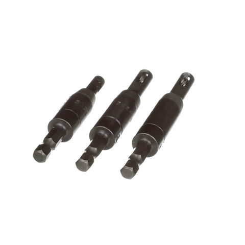 Clic-Change 1/4 In Self-Centering Drill Bit Set, 3-Piece by Bosch, displayed with three precision quick change bits for 1/4 in drills.
