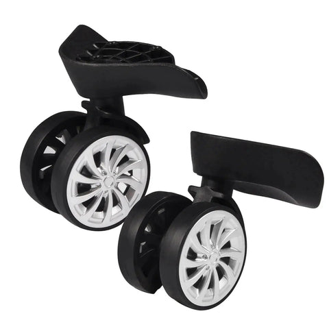 Swivel Replacement Luggage Wheel Set Two Pack 2.2 Inch Heavy Duty Nylon Poly Plastic Castors For Suitcases and Strollers