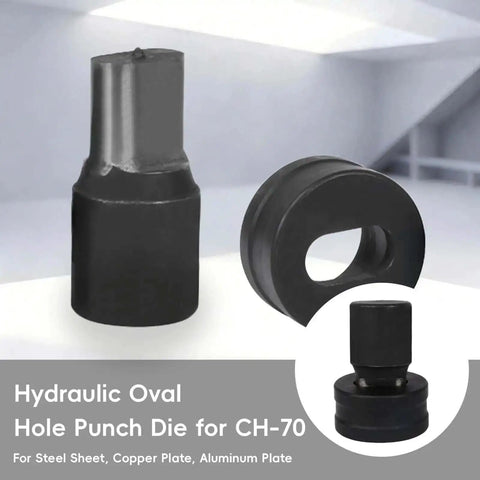 Heavy Duty Hydraulic Oval Hole Punch Die For CH-70 System Replacement 11x18mm display in industrial setting