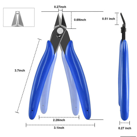 5 Inch Micro Flush Cutter 2 Pack Spring Loaded Wire Cutters For Jewelry Making Electronics And Model Craft Pro Grade