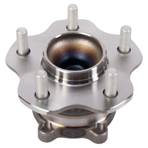 Rear Driver Side And Rear Passenger Side Wheel Bearing And Hub Assembly Set For 2019 Through 2023 Nissan Altima Front Wheel Drive Plug And Play Easy Install Two Piece Kit DIY Friendly, close-up view