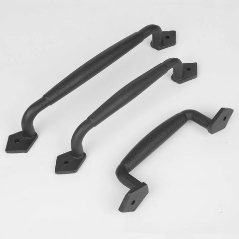 Three 10 Inch Heavy Duty Barn Door Pull Handles Matte Black Solid Metal Sliding Door Hardware For DIY Barn Door Gate