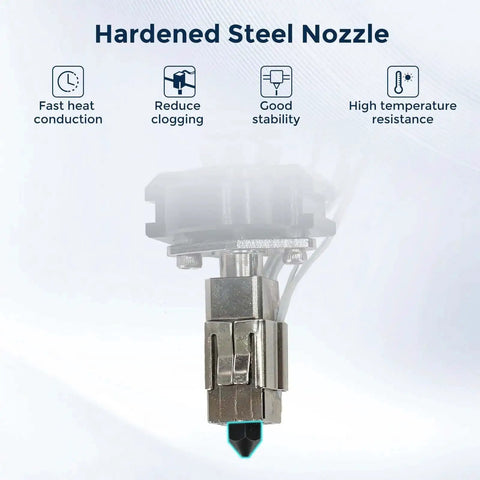 2 Pack A1 Mini A1 Hotend Kit With 0.4mm Hardened Steel Nozzle High Temp Print Head Drop-In Replacement For Bambu Lab A1