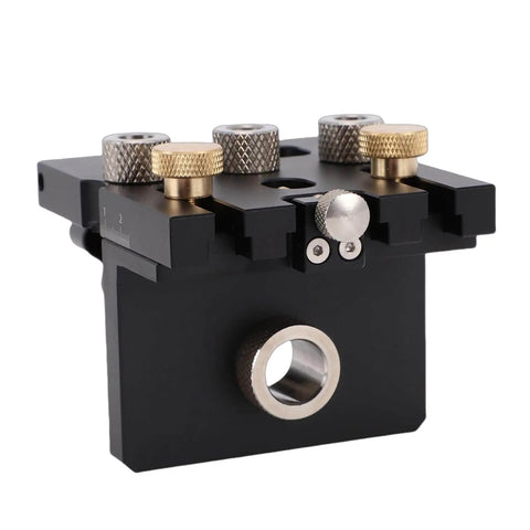 Pro Grade Heavy Duty Aluminum Alloy Doweling Jig With Self Centering Drill Guide for cabinet making and furniture assembly.