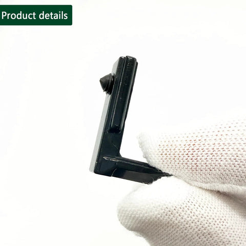 Close-up of a black corner bracket from the 30 Sets 2020 Aluminum Extrusion Hardware Connectors With Screws And Wrench