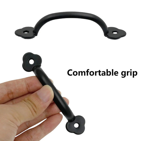 12 Pack 4 Inch Matte Black Rustic Drawer Pulls Antique Gate Handles For Dresser Kitchen And Bathroom Cabinet Cupboard Doors