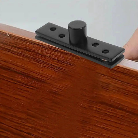 2 Pack Stainless Steel Heavy Duty 360 Degree Hidden Pivot Hinges for Wood Doors Matte Black Concealed Center Shaft Door Hardware