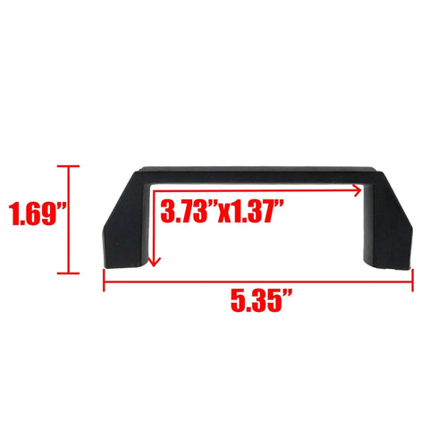 2 Pack Nylon Grab Handles 115mm Center To Center 136mm Total Length All Weather Black with 8mm Mounting Hole Diameter, side view