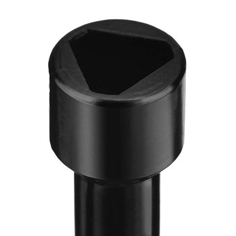 Multi Functional 4 Way Utility Keys For Gas Meter Water Box And Electric Cabinet 2 Pack Panel Keys For Sillcock Locker Meter Box Elevator Access In Black By Shappy showing a triangular metal opening.