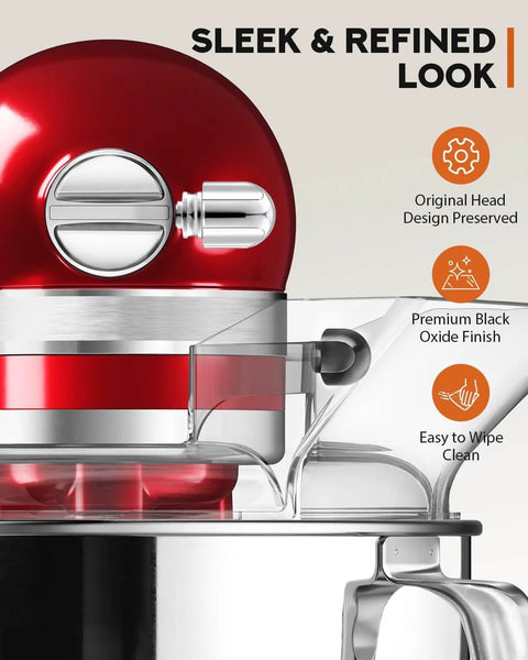 1.65 Inch Attachment Knob Thumb Screws for Kitchen Mixers Chrome Finish 6061 Aluminum Upgrade Replacement Parts close-up