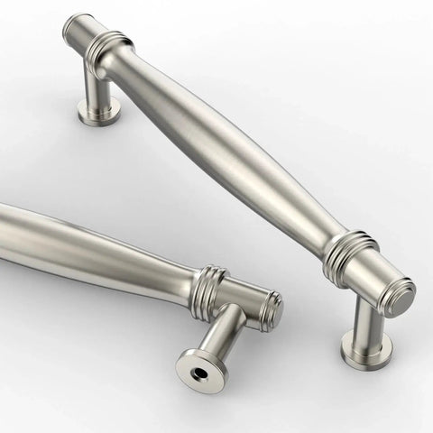 10 Pack 5 Inch Brushed Satin Nickel Cabinet Handles for Kitchen Cabinets and Drawers, Durable Cabinet Pulls.