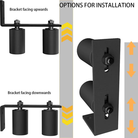 2-Inch Gate Roller Guide With L-Bracket, Universal Adjustable Gate Guide Roller, installation options, heavy duty kit