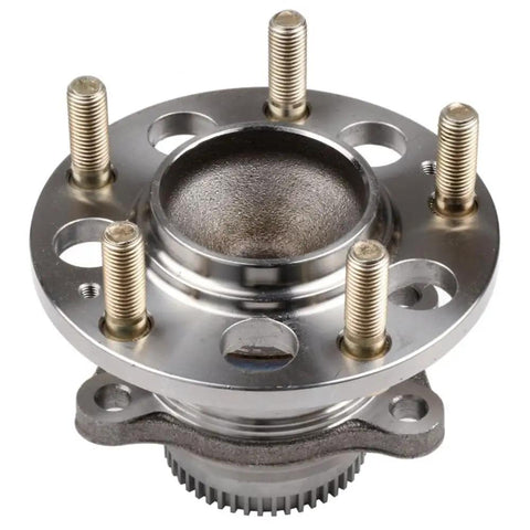 Wheel Hub Bearing Assembly 2Pcs With ABS Sensor For Hyundai Elantra Veloster Forte 5 Lug Beefy Steel Polished Hub Close-up