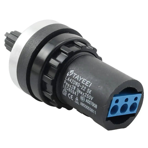 Potentiometer Frequency Converter Precision Governor 22mm LA42DWQ-22 5K Ohm Variable Speed Drive Rotary Potentiometer Black