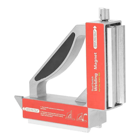 90 Degree Magnetic Welding Fixture With Switchable Arm And Bottom V Design Heavy Duty Magnetic Welder Jig Holder side view