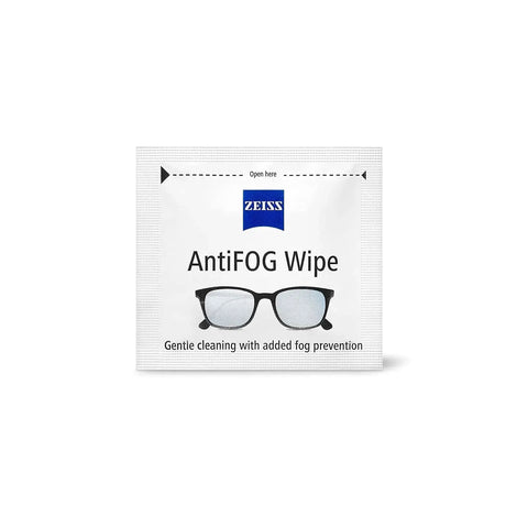ZEISS Anti Fog Wipes For Glasses And Goggles 120 Count 24 Hour Fog Prevention in individual packaging