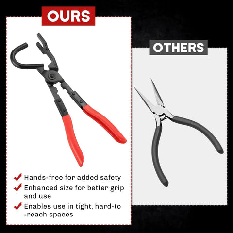 Exhaust Hanger Removal Tool For Mufflers With Rubber Bracket Separation Pliers and generic pliers comparison