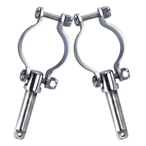 Two Pack 316 Stainless Steel Clamp On Oarlocks For Boats And Yachts Adjustable Rowlock Sockets Marine Grade Mounts Fits Oars 1.34 To 1.8 Inches