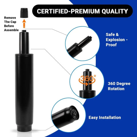 Beefy Heavy Duty Chair Gas Cylinder Replacement with 3.9 inch stroke, 1000 lbs lift, universal fit for desk and gaming chairs.