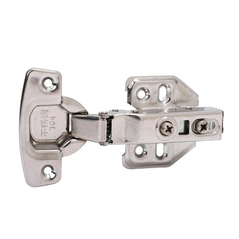 Rebound Soft Closing Cabinet Hinge, 3 Way Adjustable Frameless, Includes Installation Screws, Durable 304 Stainless Steel