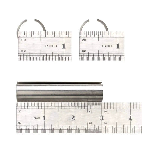 Stainless Steel 304 Crank Shaft Adapter For Gas Engine Pulleys, 5/8 Inch Inner Diameter To 3/4 Inch Outer, with rulers