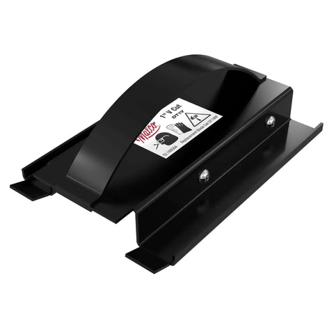 One Inch V Cut Duct Board Cutting Tool Black with heat-treated stainless steel blades and heavy-duty sled frame for precise V groove joints