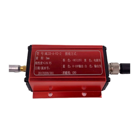 Industrial Eddy Current Displacement Sensor Transmitter And Probe With RS485 Output ML33 in red casing for precise data transmission