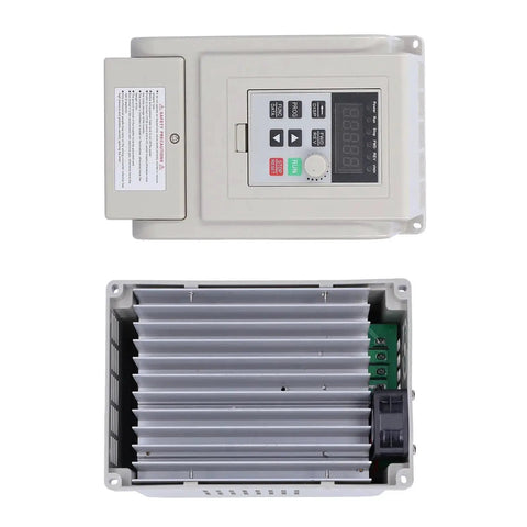 110V VFD Inverter 1500W For Motors From Single Phase To Three Phase Speed Control with protective casing and control panel